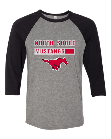North Shore Mustangs Mascot #7 Women's Baseball T-Shirt