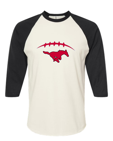 North Shore Mustangs Football #2 Women's Baseball T-Shirt