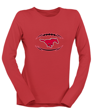 North Shore Mustangs Football #3 Women's Premium LS T-Shirt