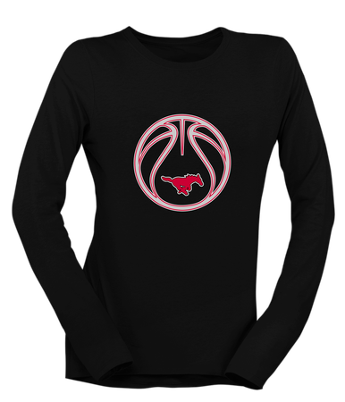 North Shore Mustangs Basketball #2 Women's LS T-Shirt