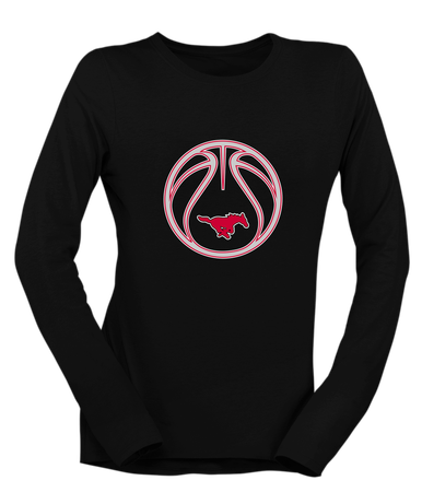 North Shore Mustangs Basketball #2 Women's Premium LS T-Shirt