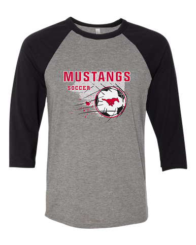 North Shore Mustangs Soccer #2 Men's Baseball T-Shirt