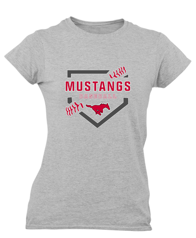 North Shore Mustangs Baseball #2 Women's Premium SS T-Shirt