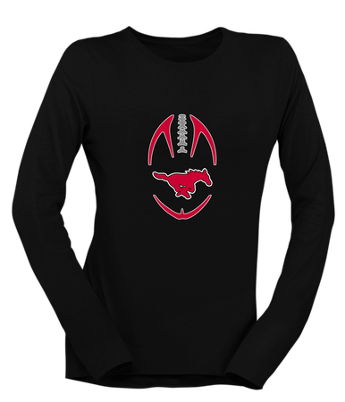 North Shore Mustangs Football #4 Women's LS T-Shirt