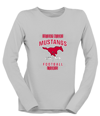 North Shore Mustangs Football #6 Women's LS T-Shirt