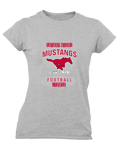 North Shore Mustangs Football #6 Women's Premium SS T-Shirt