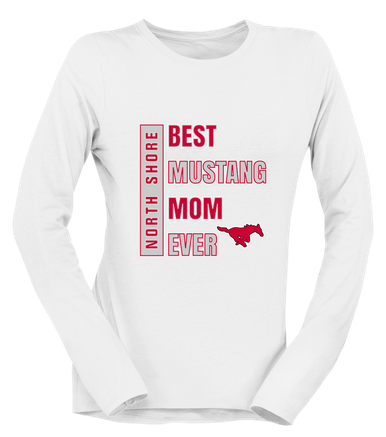 North Shore Mustangs Best Mustang Mom Women's Premium LS T-Shirt