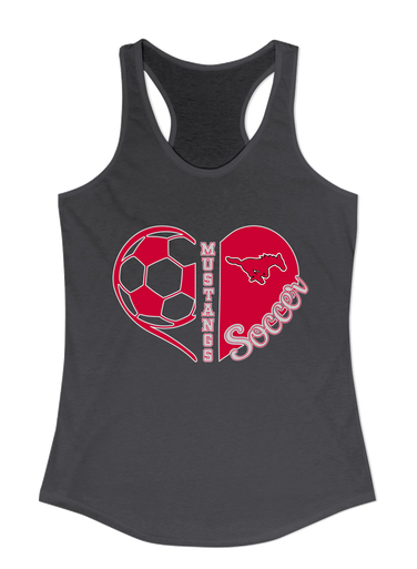 North Shore Mustangs Heart Soccer Women's Tank Top