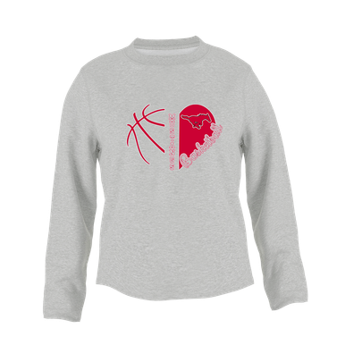 North Shore Mustangs Heart Basketball Women's Sweatshirt