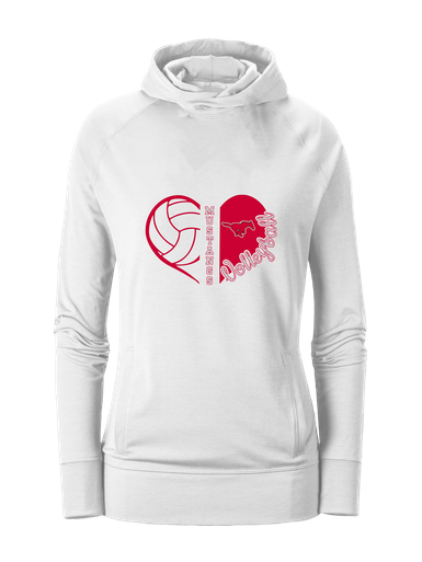 North Shore Mustangs Heart Volleyball Women's Hoodie
