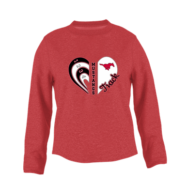 North Shore Mustangs Heart Track Women's Sweatshirt