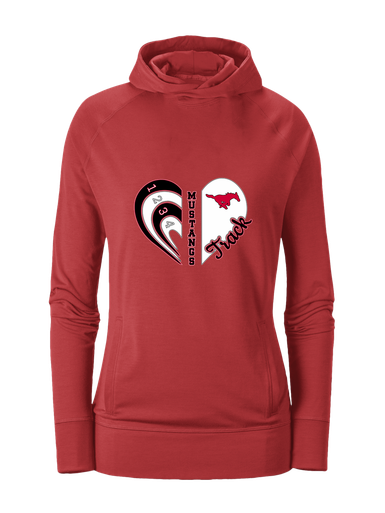 North Shore Mustangs Heart Track Women's Hoodie