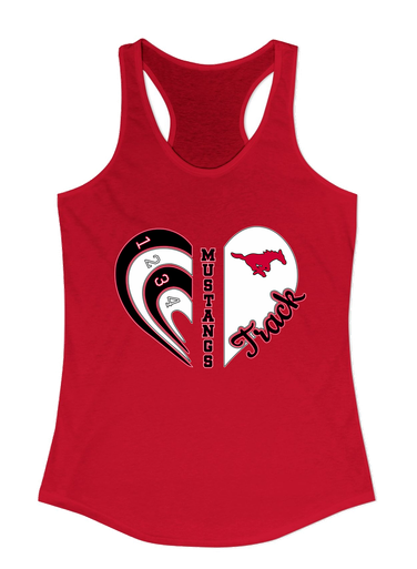 North Shore Mustangs Heart Track Women's Tank Top