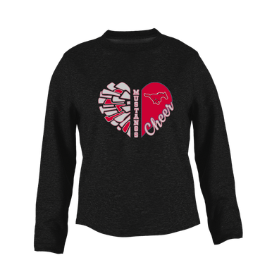 North Shore Mustangs Heart Cheer Women's Sweatshirt