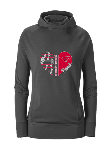 North Shore Mustangs Heart Band Women's Hoodie