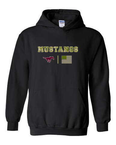 Clifton Mustangs Camo Flag Men's Hoodie