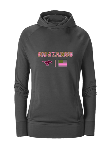 Clifton Mustangs Pink Camo Flag Women's Hoodie