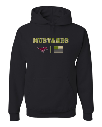 Clifton Mustangs Camo Flag Men's Premium Hoodie