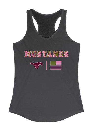 Clifton Mustangs Pink Camo Flag Women's Tank Top