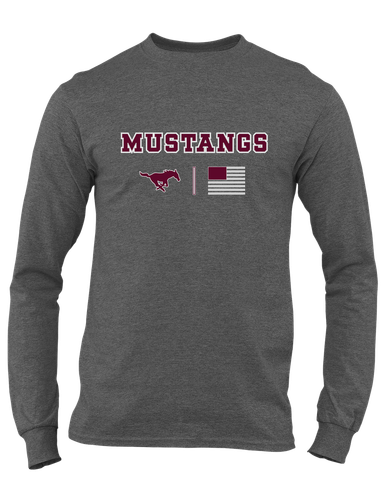 Clifton Mustangs Team Colors Flag Men's Premium LS T-Shirt