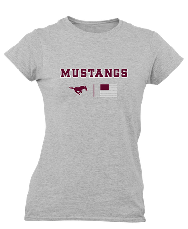 Clifton Mustangs Team Colors Flag Women's Premium SS T-Shirt
