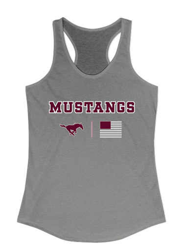Clifton Mustangs Team Colors Flag Women's Tank Top
