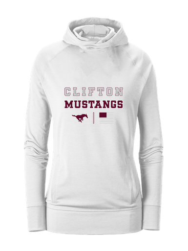Clifton Mustangs Spirit Flag Women's Hoodie