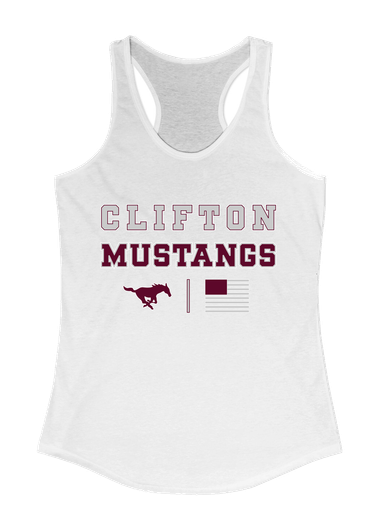 Clifton Mustangs Spirit Flag Women's Tank Top