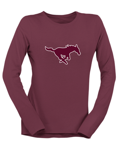 Clifton Mustangs Mascot #1 Women's LS T-Shirt
