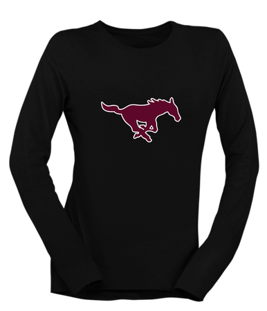 Clifton Mustangs Mascot #1 Women's Premium LS T-Shirt