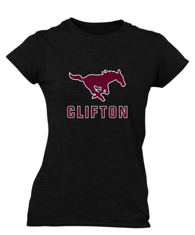 Clifton Mustangs Mascot #2 Women's SS T-Shirt