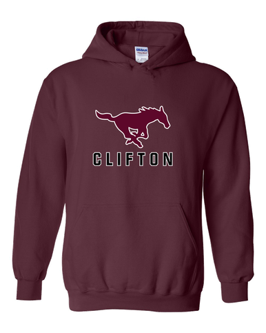 Clifton Mustangs Mascot #2 Men's Hoodie