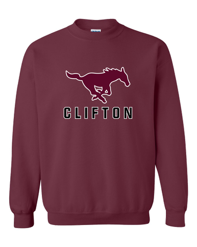 Clifton Mustangs Mascot #2 Men's Sweatshirt