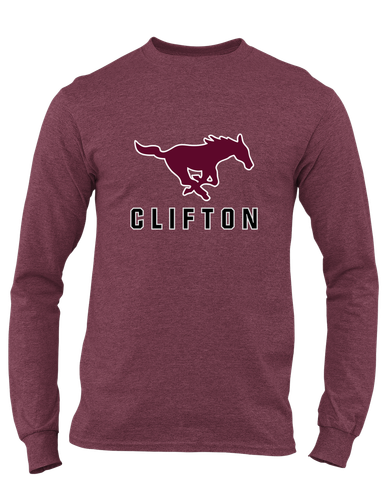 Clifton Mustangs Mascot #2 Men's LS T-Shirt