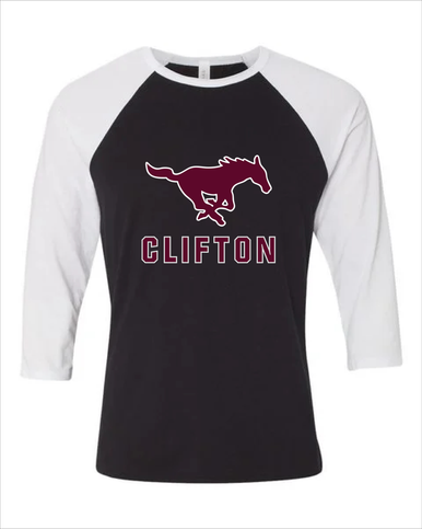 Clifton Mustangs Mascot #2 Men's Baseball T-Shirt