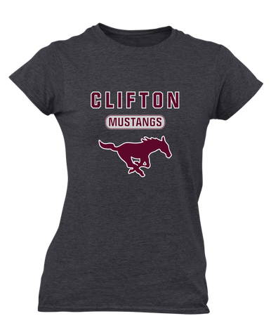 Clifton Mustangs Mascot #3 Women's SS T-Shirt