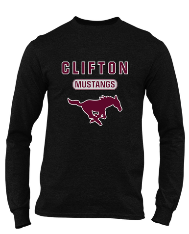 Clifton Mustangs Mascot #3 Men's LS T-Shirt