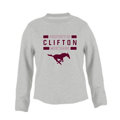 Clifton Mustangs Property Of Women's Sweatshirt