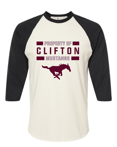 Clifton Mustangs Property Of Women's Baseball T-Shirt