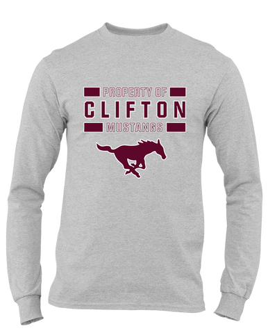 Clifton Mustangs Property Of Men's Premium LS T-Shirt