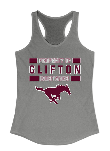 Clifton Mustangs Property Of Women's Tank Top