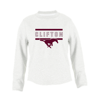 Clifton Mustangs Mascot #4 Women's Sweatshirt