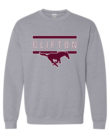 Clifton Mustangs Mascot #4 Men's Sweatshirt