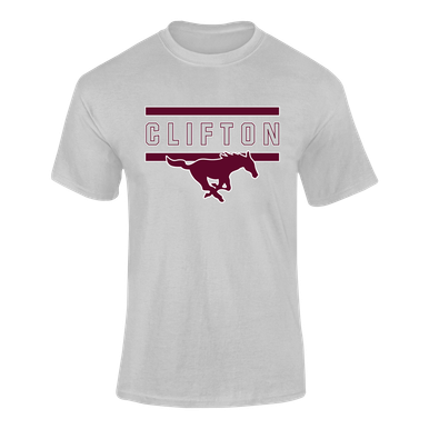 Clifton Mustangs Mascot #4 Men's SS T-Shirt