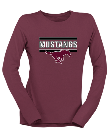 Clifton Mustangs Mascot #5 Women's LS T-Shirt