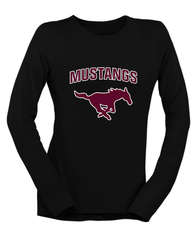 Clifton Mustangs Mascot #6 Women's LS T-Shirt