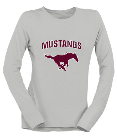Clifton Mustangs Mascot #6 Women's Premium LS T-Shirt