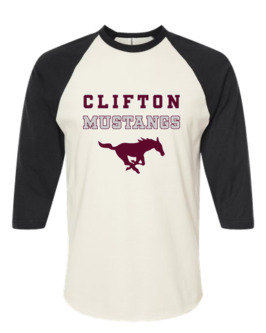Clifton Mustangs Spirit Women's Baseball T-Shirt