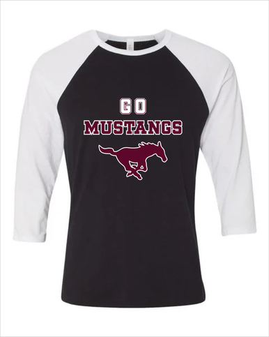 Clifton Mustangs Go Team Women's Baseball T-Shirt