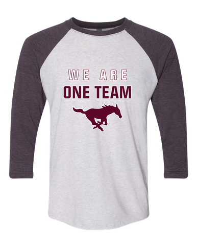 Clifton Mustangs We Are One Team Women's Baseball T-Shirt